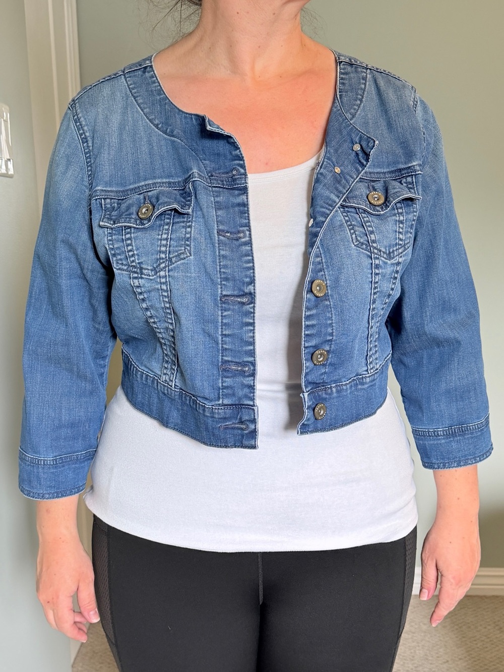 torrid Medium Blue Cropped Denim Jacket
